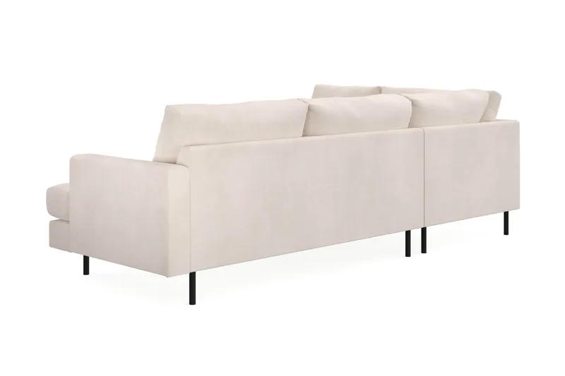 Menard Compact 4-seters Venstrevendt L-formet Sjeselongsofa i Manchester - Beige - Møbler - Sofaer - Sofa med sjeselong