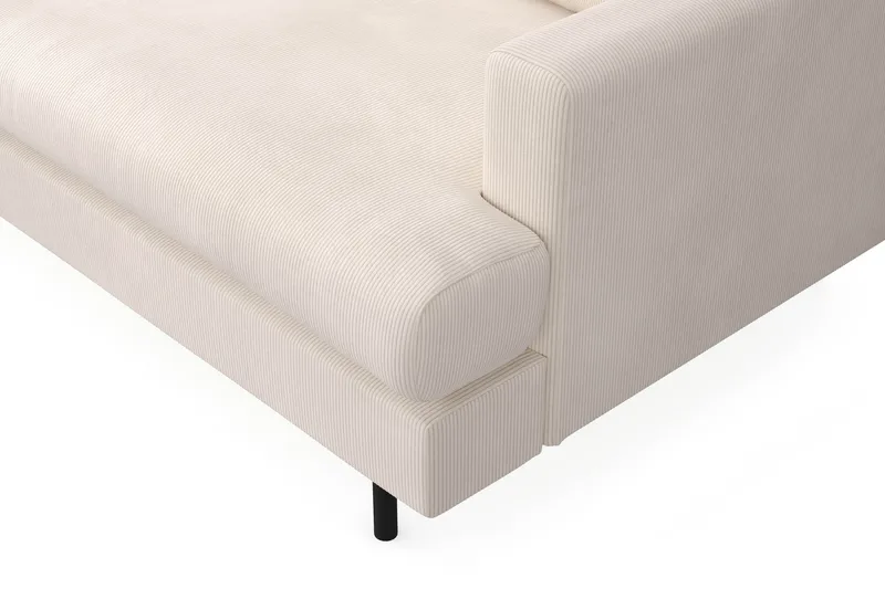 Menard Compact 4-seters Venstrevendt L-formet Sjeselongsofa i Manchester - Beige - Møbler - Sofaer - Sofa med sjeselong