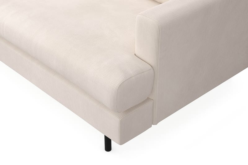 Menard Compact 4-seters Venstrevendt L-formet Sjeselongsofa i Manchester - Beige - Møbler - Sofaer - Sofa med sjeselong