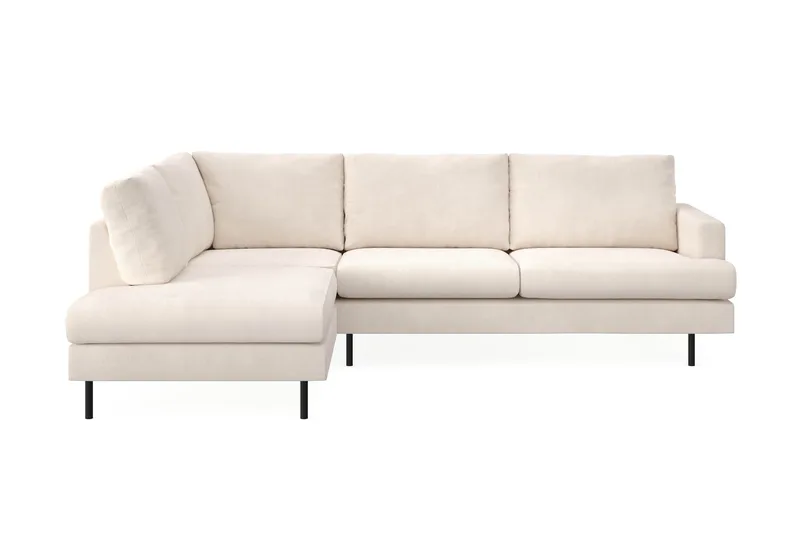 Menard Compact 4-seters Venstrevendt L-formet Sjeselongsofa i Manchester - Beige - Møbler - Sofaer - Sofa med sjeselong