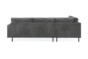 Menard Compact 4-seters Venstrevendt L-formet Sjeselongsofa i Manchester - Grå - Møbler - Sofaer - Sofa med sjeselong