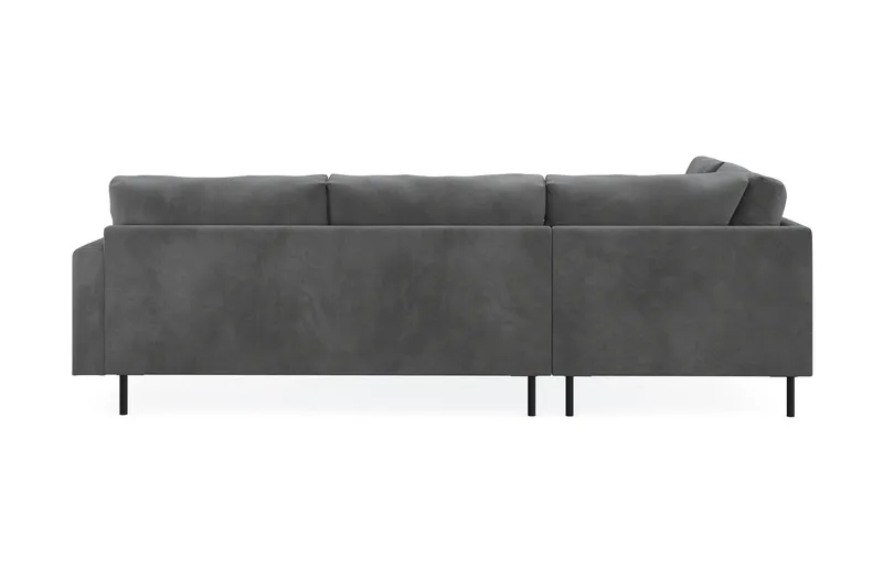 Menard Compact 4-seters Venstrevendt L-formet Sjeselongsofa i Manchester - Grå - Møbler - Sofaer - Sofa med sjeselong