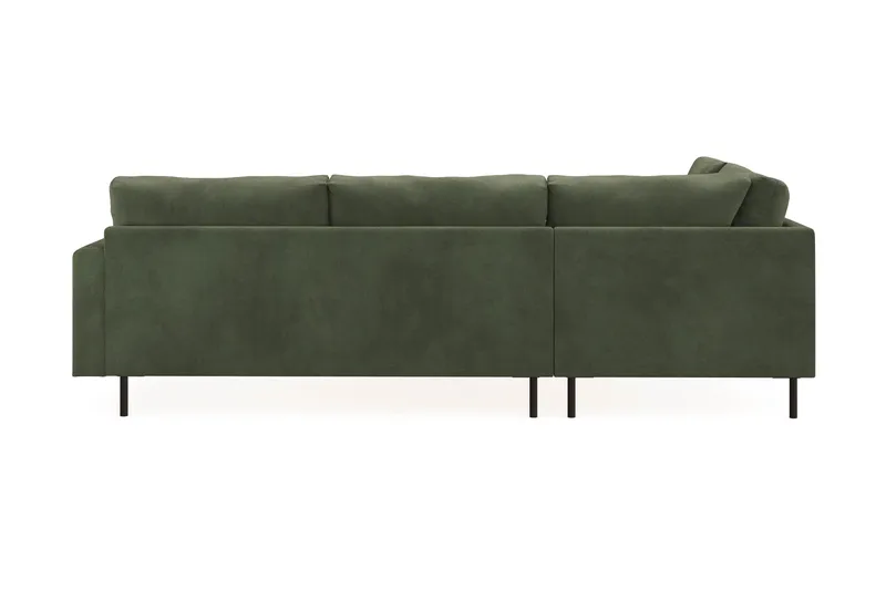 Menard Compact 4-seters Venstrevendt L-formet Sjeselongsofa i Manchester - Grønn - Møbler - Sofaer - Sofa med sjeselong