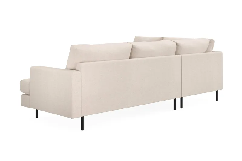 Menard Compact 4-seters Venstrevendt L-formet Sjeselongsofa i Stoff - Beige - Møbler - Sofaer - Sofa med sjeselong