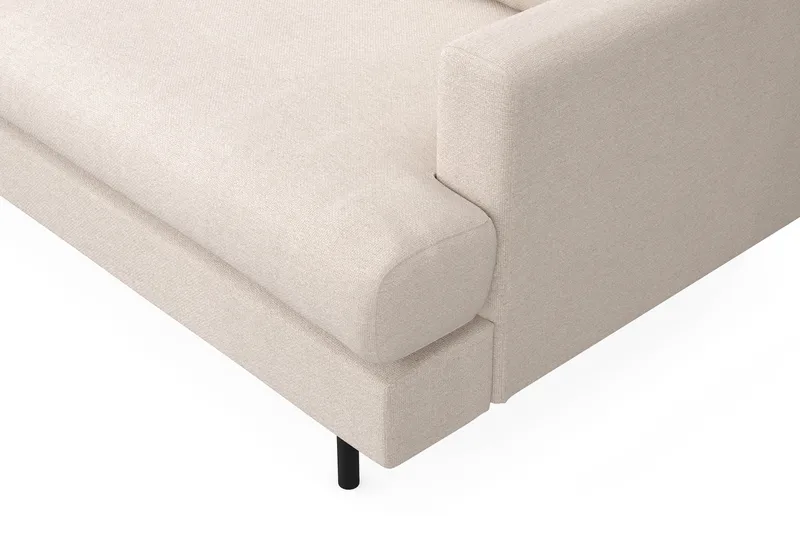 Menard Compact 4-seters Venstrevendt L-formet Sjeselongsofa i Stoff - Beige - Møbler - Sofaer - Sofa med sjeselong