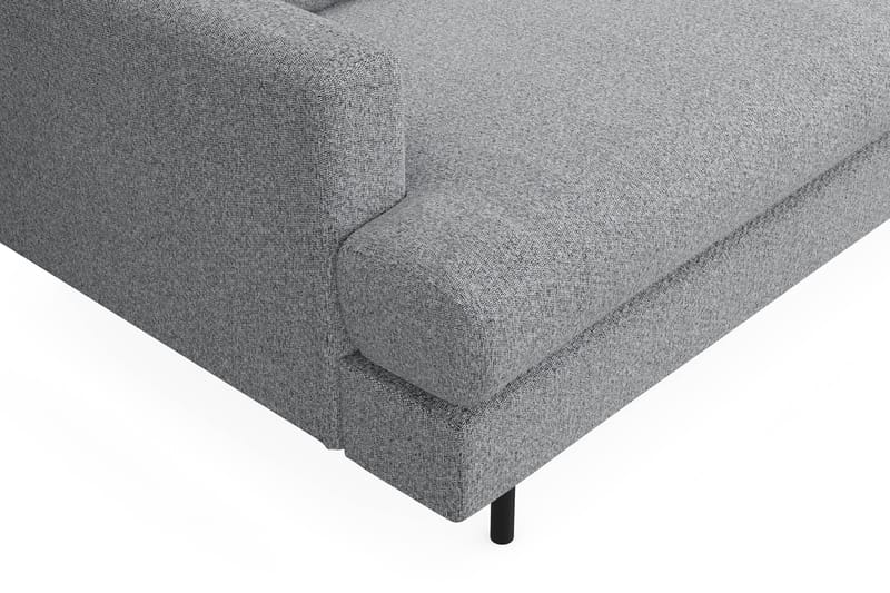Menard Compact 4-seters Venstrevendt L-formet Sjeselongsofa i Stoff - Grå - Møbler - Sofaer - Sofa med sjeselong