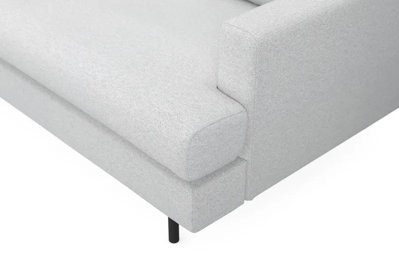 Menard Compact 4-seters Venstrevendt L-formet Sjeselongsofa i Stoff - Lys grå - Møbler - Sofaer - Sofa med sjeselong