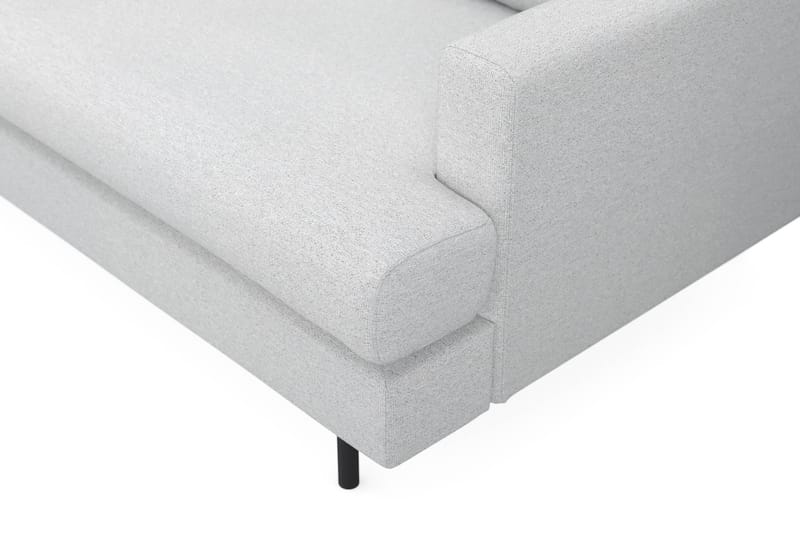 Menard Compact 4-seters Venstrevendt L-formet Sjeselongsofa i Stoff - Lys grå - Møbler - Sofaer - Sofa med sjeselong