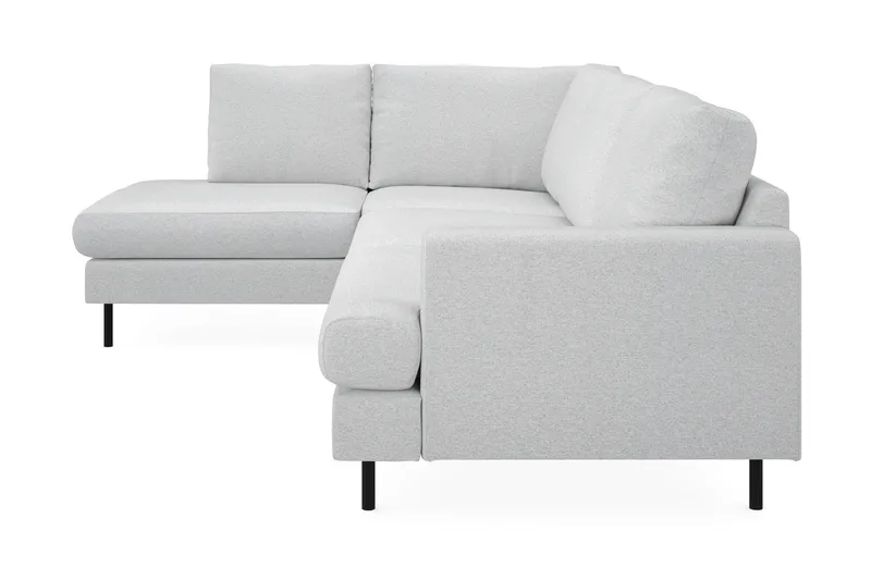 Menard Compact 4-seters Venstrevendt L-formet Sjeselongsofa i Stoff - Lys grå - Møbler - Sofaer - Sofa med sjeselong