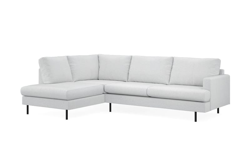 Menard Compact 4-seters Venstrevendt L-formet Sjeselongsofa i Stoff - Lys grå - Møbler - Sofaer - Sofa med sjeselong