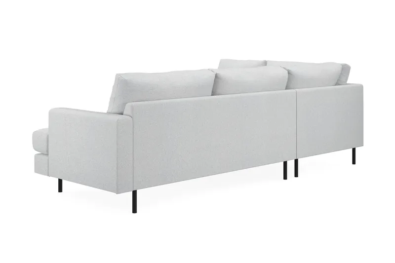 Menard Compact 4-seters Venstrevendt L-formet Sjeselongsofa i Stoff - Lys grå - Møbler - Sofaer - Sofa med sjeselong