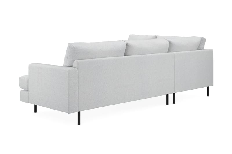Menard Compact 4-seters Venstrevendt L-formet Sjeselongsofa i Stoff - Lys grå - Møbler - Sofaer - Sofa med sjeselong