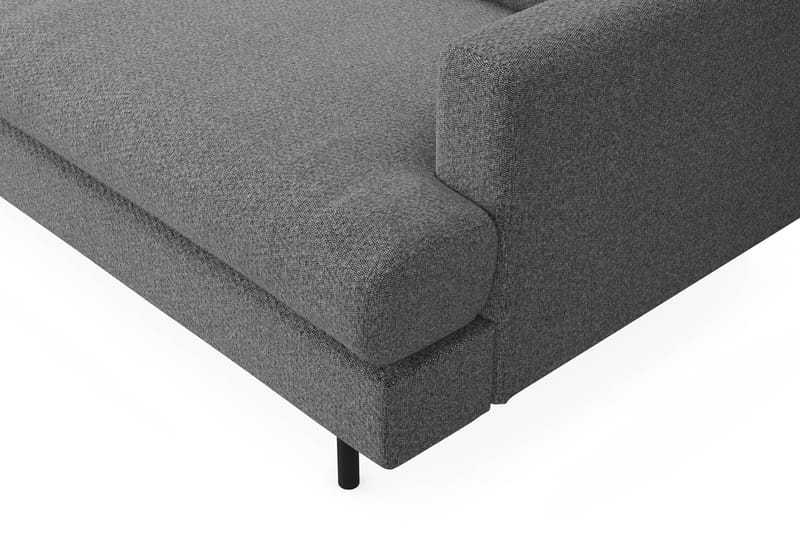 Menard Compact 4-seters Venstrevendt L-formet Sjeselongsofa i Stoff - Mørk grå - Møbler - Sofaer - Sofa med sjeselong