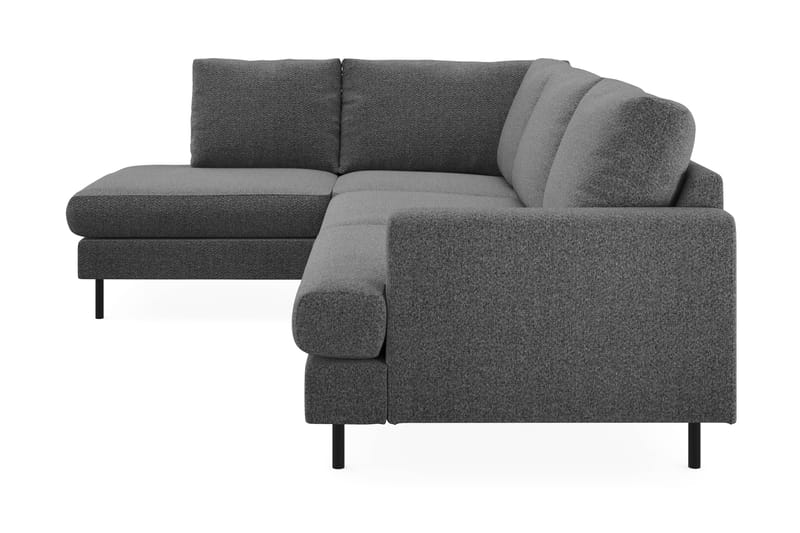 Menard Compact 4-seters Venstrevendt L-formet Sjeselongsofa i Stoff - Mørk grå - Møbler - Sofaer - Sofa med sjeselong