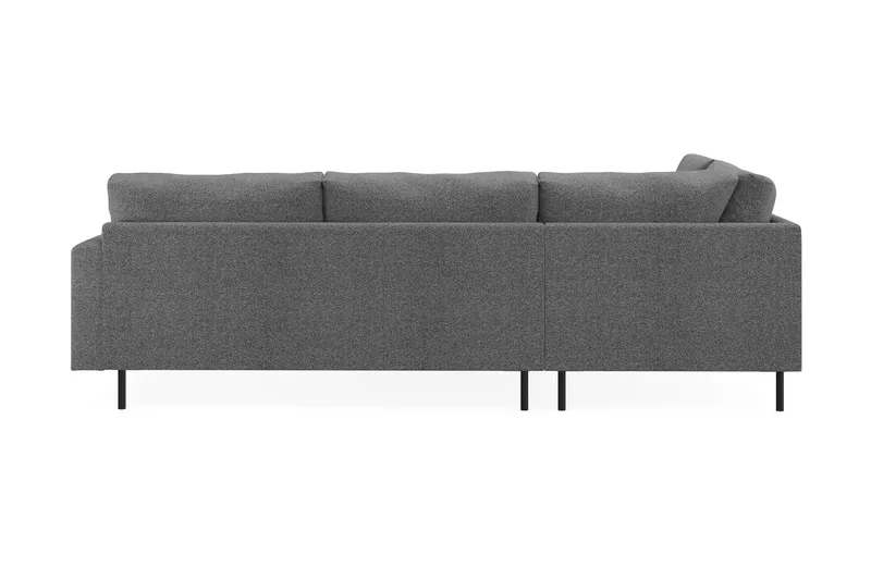 Menard Compact 4-seters Venstrevendt L-formet Sjeselongsofa i Stoff - Mørk grå - Møbler - Sofaer - Sofa med sjeselong