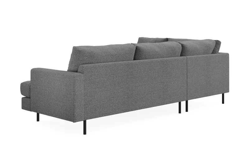 Menard Compact 4-seters Venstrevendt L-formet Sjeselongsofa i Stoff - Mørk grå - Møbler - Sofaer - Sofa med sjeselong