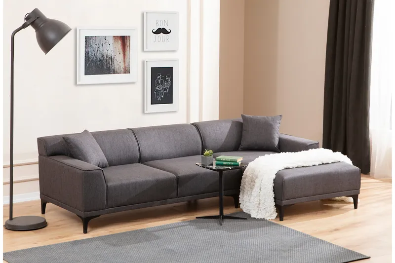 Mississauga Divansofa 3-seters, Antrasitt
