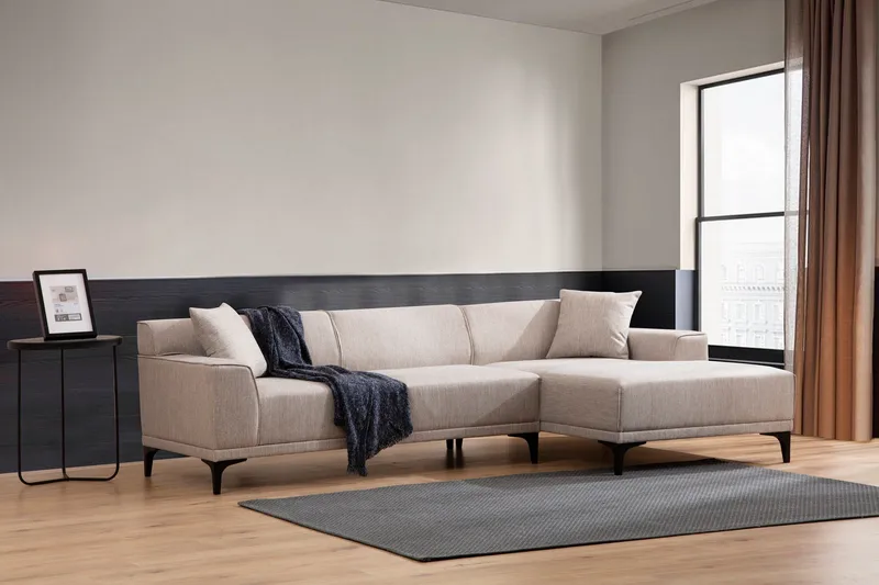 Mississauga Divansofa 3-seters - Hvit - Møbler - Sofaer - Sofa med sjeselong - 3 seters sofa med divan