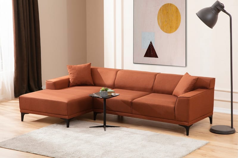 Mississauga Divansofa 3-seters - Oransje - Møbler - Sofaer - Sofa med sjeselong