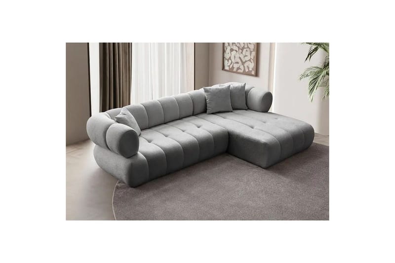 Mississauga Sofa med divan 3-seter - Grå - Møbler - Sofaer - Sofa med sjeselong