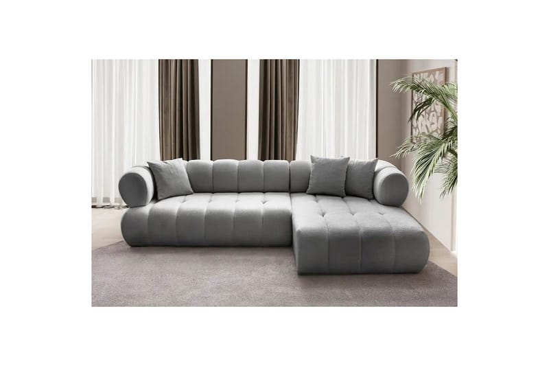 Mississauga Sofa med divan 3-seter - Grå - Møbler - Sofaer - Sofa med sjeselong