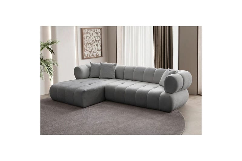 Mississauga Sofa med divan 3-seter - Grå - Møbler - Sofaer - Sofa med sjeselong