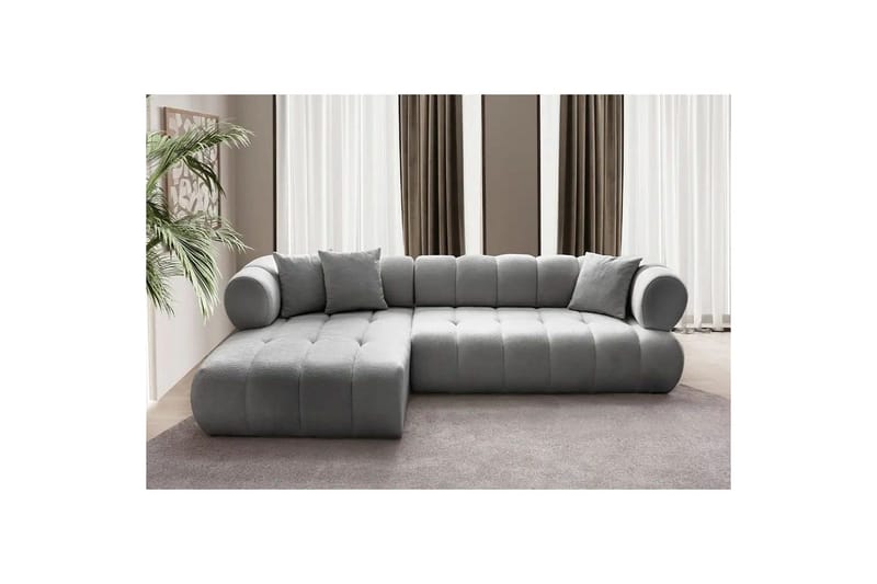 Mississauga Sofa med divan 3-seter - Grå - Møbler - Sofaer - Sofa med sjeselong