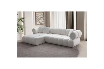 Mississauga Sofa med divan 3-seter - Hvit - Møbler - Sofaer - Sofa med sjeselong