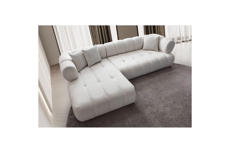 Mississauga Sofa med divan 3-seter - Hvit - Møbler - Sofaer - Sofa med sjeselong