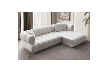 Mississauga Sofa med divan 3-seter - Hvit - Møbler - Sofaer - Sofa med sjeselong