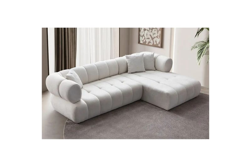 Mississauga Sofa med divan 3-seter - Hvit - Møbler - Sofaer - Sofa med sjeselong