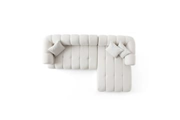 Mississauga Sofa med divan 3-seter - Hvit - Møbler - Sofaer - Sofa med sjeselong