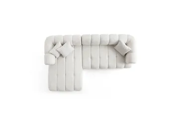 Mississauga Sofa med divan 3-seter - Hvit - Møbler - Sofaer - Sofa med sjeselong