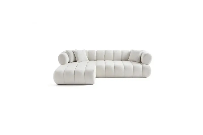 Mississauga Sofa med divan 3-seter - Hvit - Møbler - Sofaer - Sofa med sjeselong