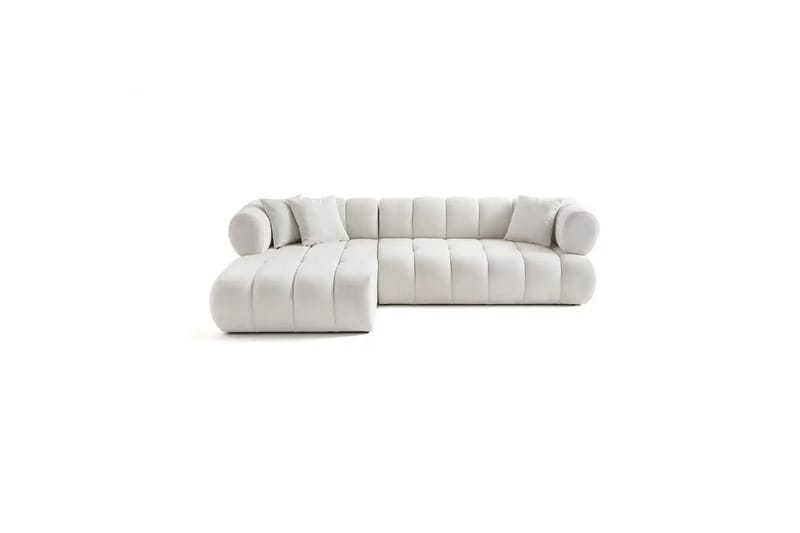 Mississauga Sofa med divan 3-seter - Hvit - Møbler - Sofaer - Sofa med sjeselong
