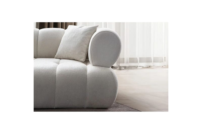 Mississauga Sofa med divan 3-seter - Hvit - Møbler - Sofaer - Sofa med sjeselong