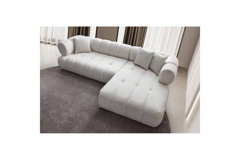 Mississauga Sofa med divan 3-seter - Hvit - Møbler - Sofaer - Sofa med sjeselong