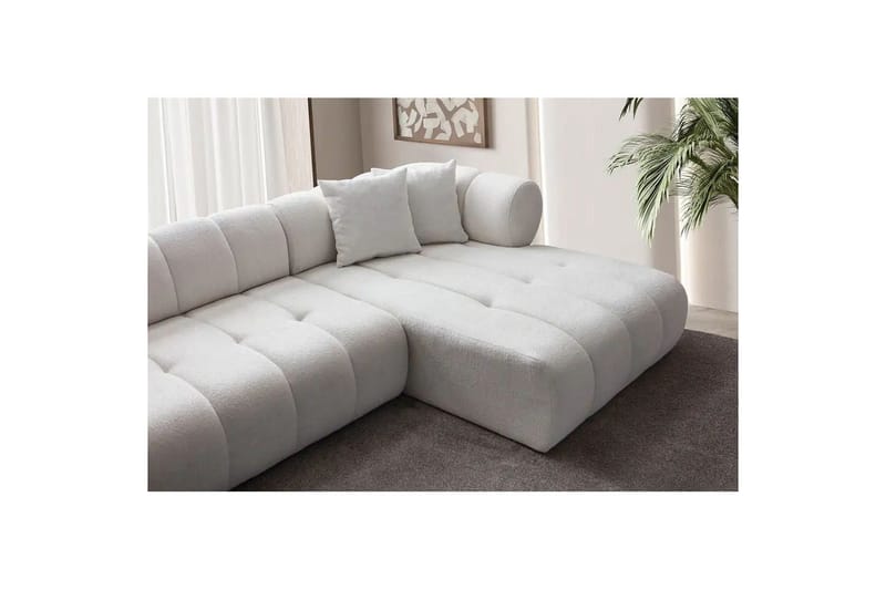 Mississauga Sofa med divan 3-seter - Hvit - Møbler - Sofaer - Sofa med sjeselong
