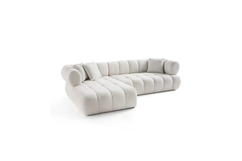 Mississauga Sofa med divan 3-seter - Hvit - Møbler - Sofaer - Sofa med sjeselong
