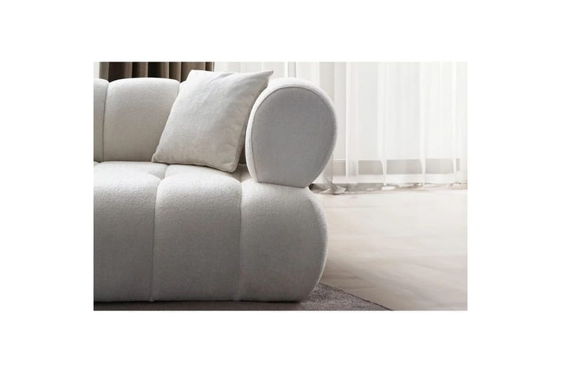 Mississauga Sofa med divan 3-seter - Hvit - Møbler - Sofaer - Sofa med sjeselong