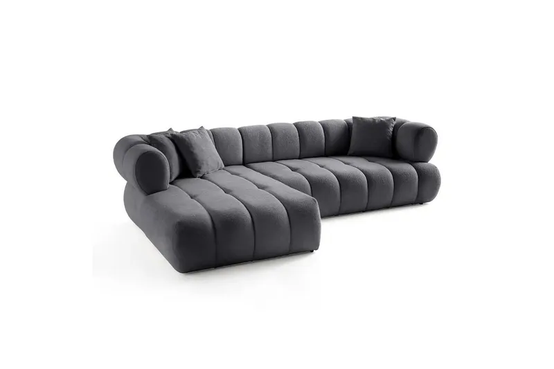 Mississauga Sofa med divan 3-seter - Mørkgrå - Møbler - Sofaer - Sofa med sjeselong