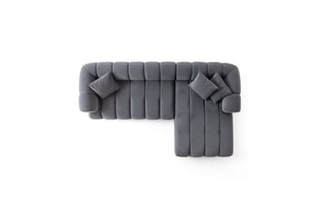 Mississauga Sofa med divan 3-seter - Mørkgrå - Møbler - Sofaer - Sofa med sjeselong