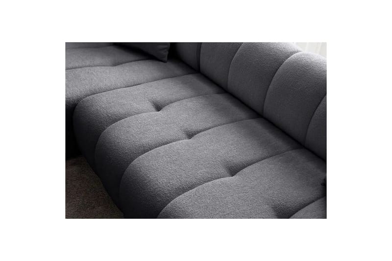 Mississauga Sofa med divan 3-seter - Mørkgrå - Møbler - Sofaer - Sofa med sjeselong