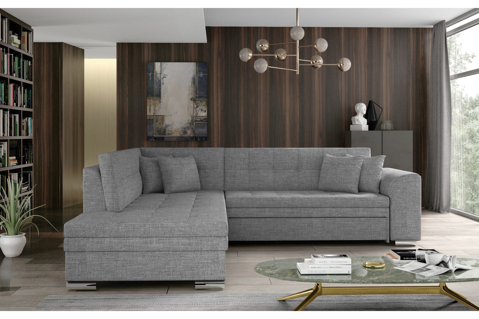 Moclino Sofa med Sjeselong Venstre - Grå