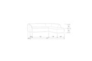 Mooli Sofa med Sjeselong 3-seter Pearl - Møbler - Black Friday soon ...