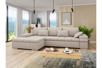 Naoma Sofa med Sjeselong 3-seter - Beige - Møbler - Sofaer - Sofa med sjeselong