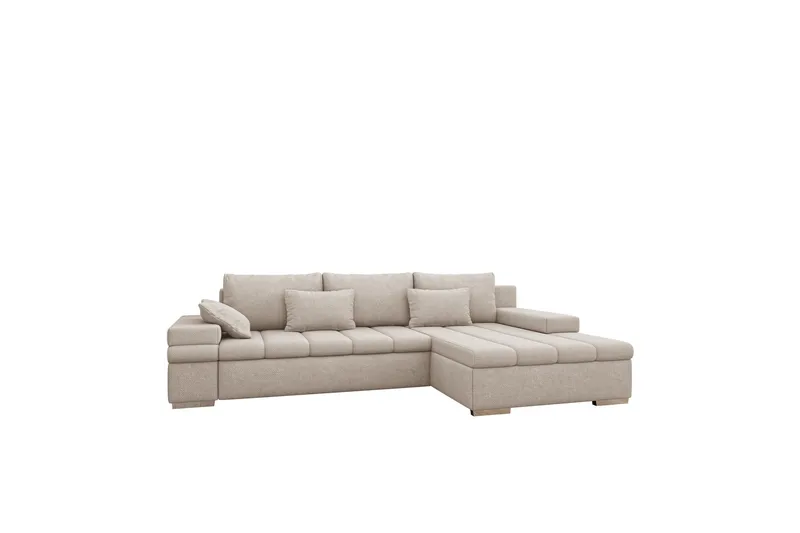 Naoma Sofa med Sjeselong 3-seter, Beige