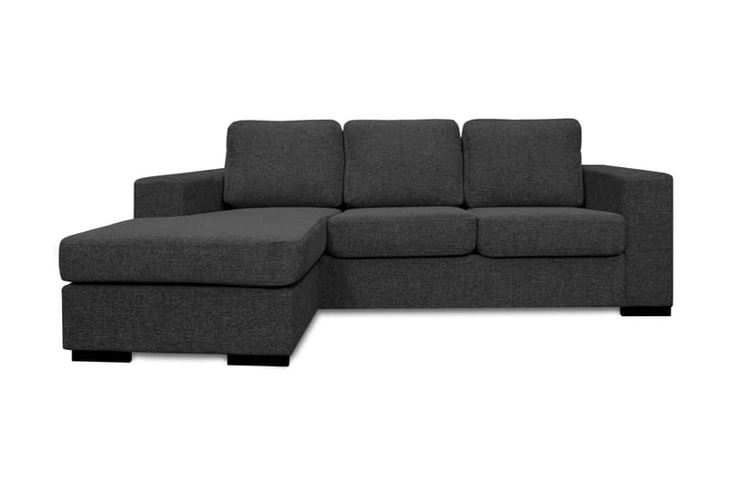 Nebraska Divansofa 3-seter Vendbar - Mørkegrå - Sofa med sjeselong - 3 seters sofa med divan