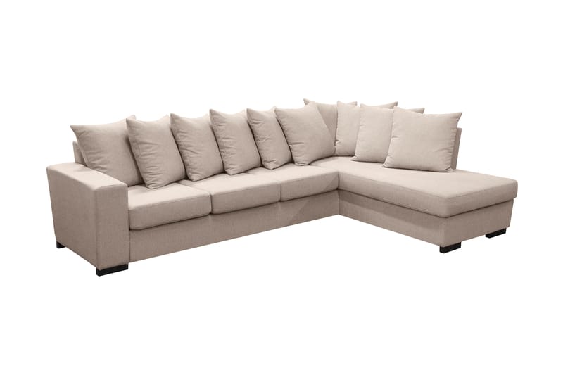 Nebraska Divansofa 4-seter Høyre Konvoluttputer - Beige - Møbler - Sofaer - Sofa med sjeselong