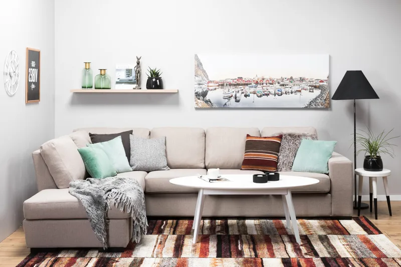 Nebraska Divansofa 4-seter Venstre - Beige - Møbler - Sofaer - Sofa med sjeselong